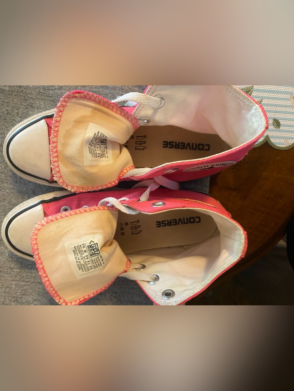 Converse Pink High-Top Canvas Sneakers - Picture 2 of 4